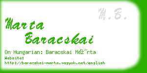 marta baracskai business card